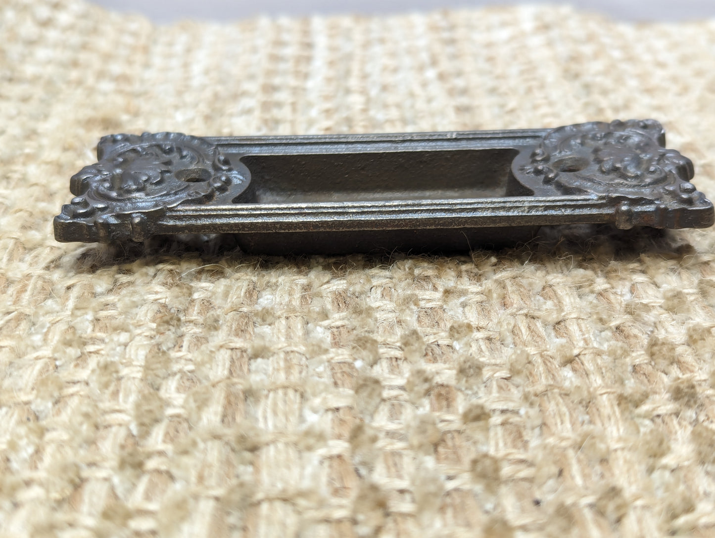 Antique Decorative Cast Iron Recessed Window Sash Lift Pull Hardware #7848