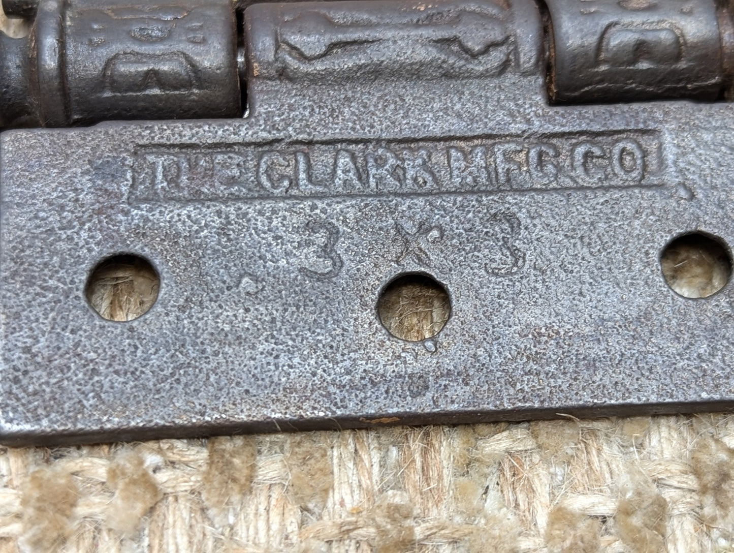 3" x 3" Antique Decorative Cast Iron Steeple Tip The Clark MFG CO Hinge