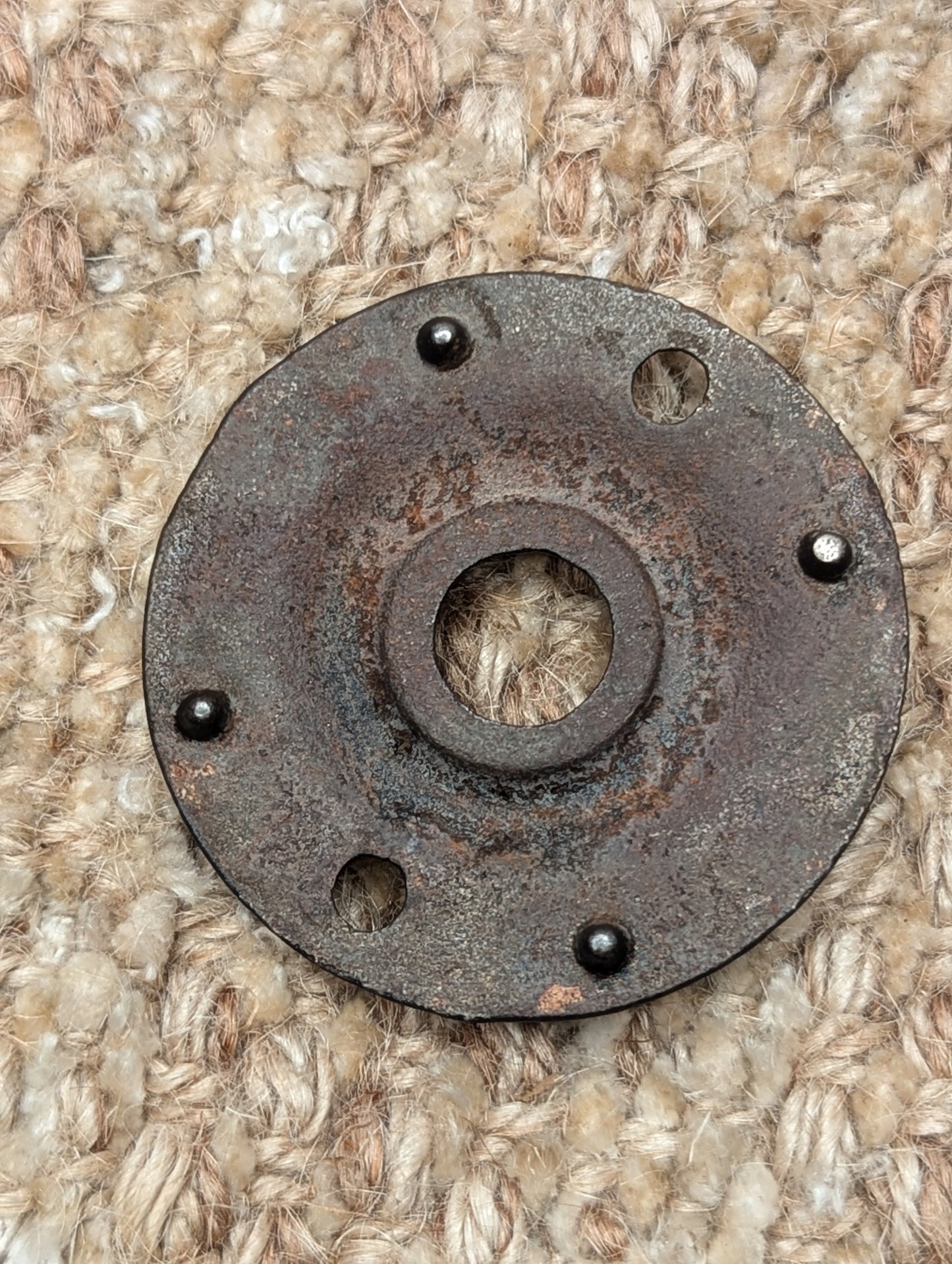 1 15/16" Antique Cast Iron Rosette Escutcheon For Door Knob