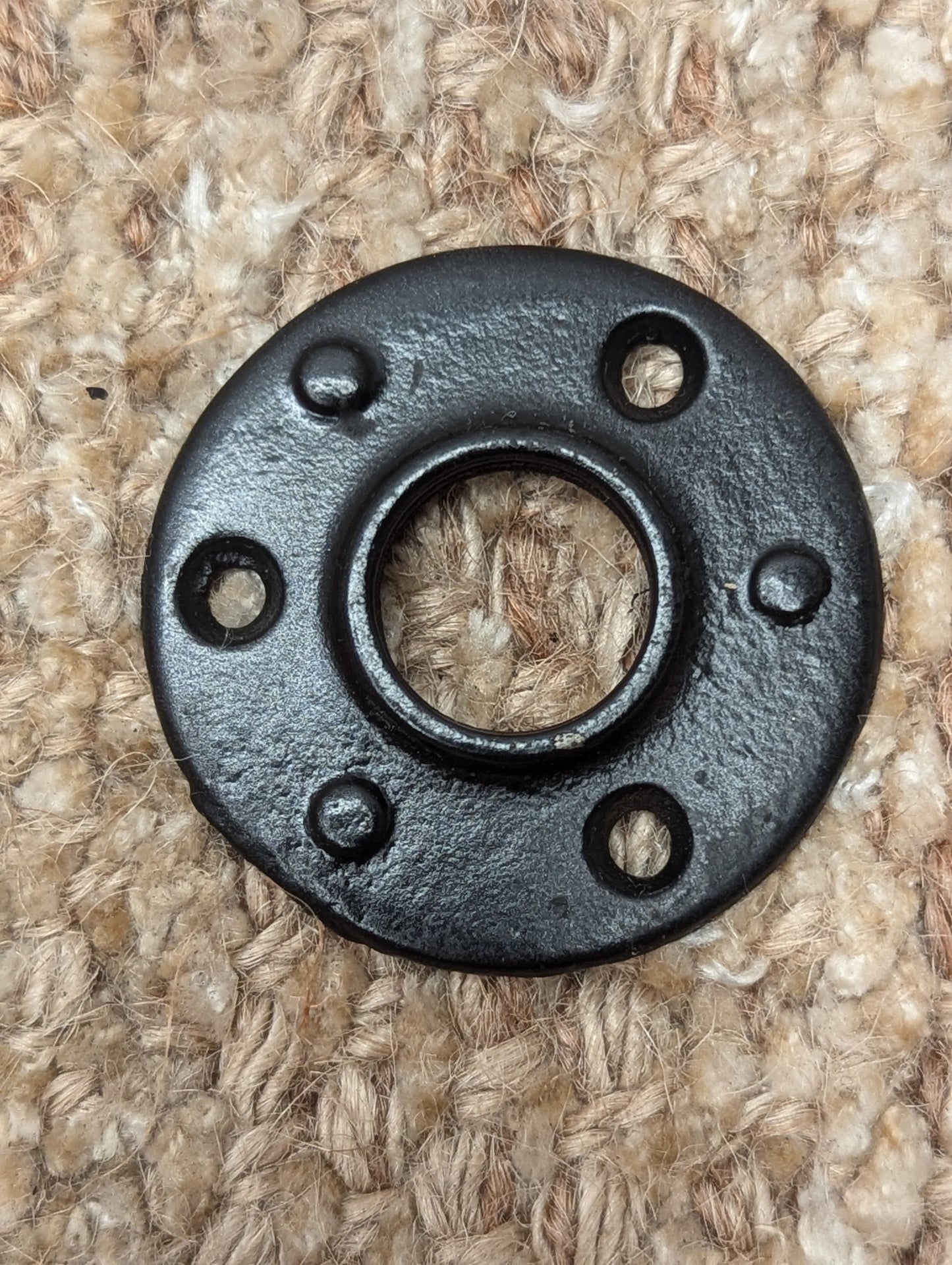 1 5/8" Antique Cast Iron Rosette Escutcheon For Door Knob