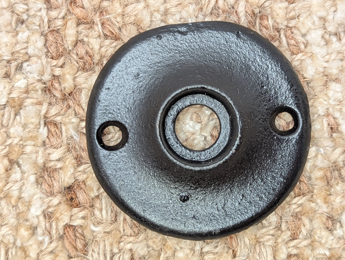 2 1/8" Antique Cast Iron Rosette Escutcheon For Door Knob