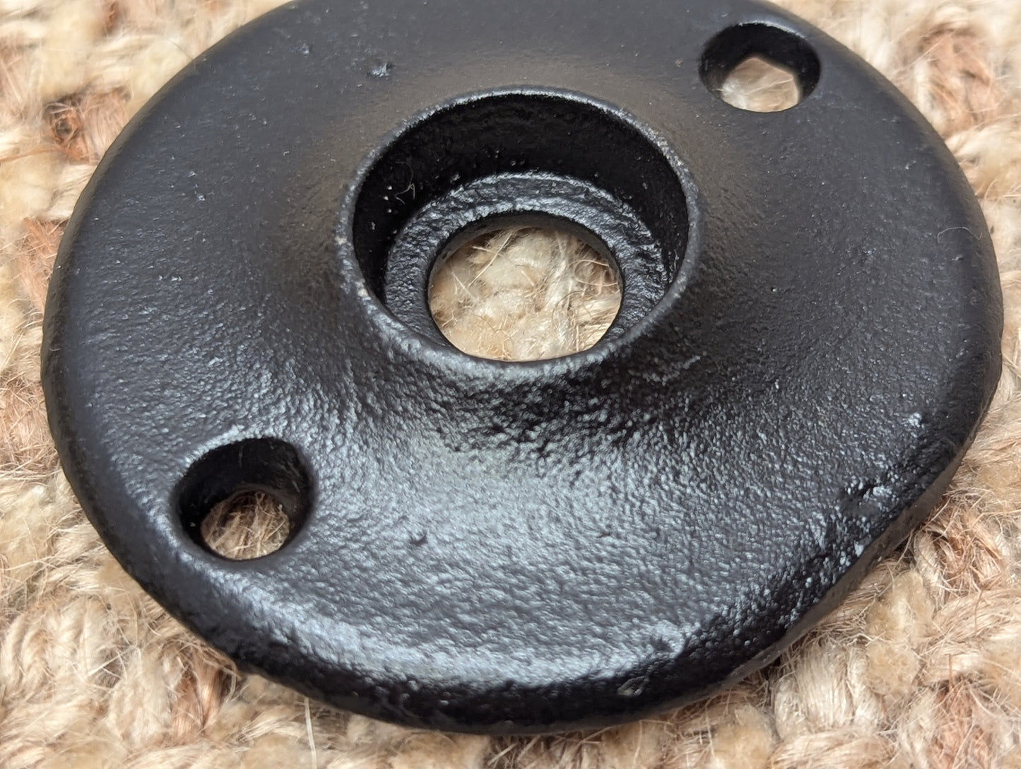 2 1/8" Antique Cast Iron Rosette Escutcheon For Door Knob
