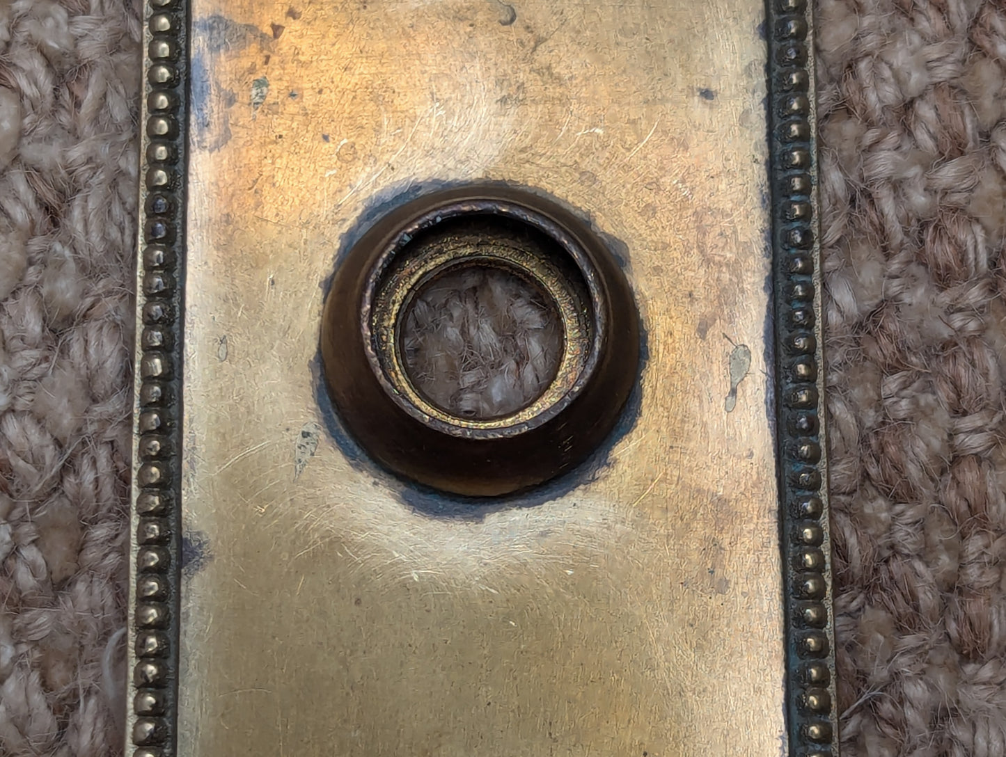 Antique Sargent & Co. 2 1/4" x 7" Cast Brass Door Knob Plate