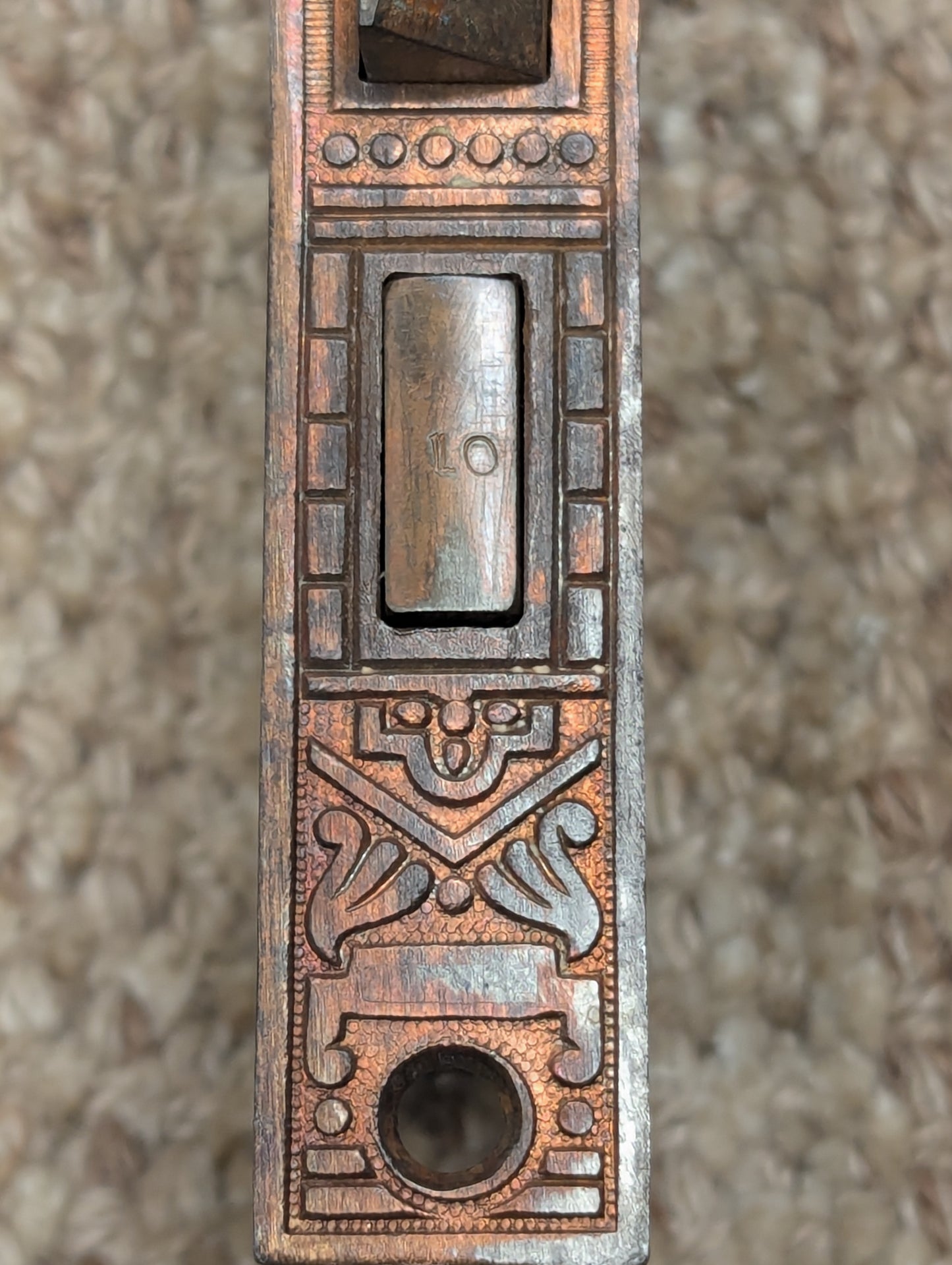 Antique Interior Mortise Lock Door Hardware With Decorative Face Plate