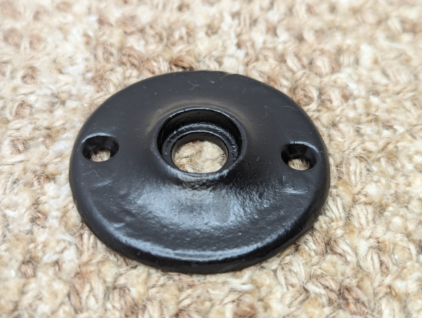 2 1/8" Antique Cast Iron Rosette Escutcheon For Door Knob