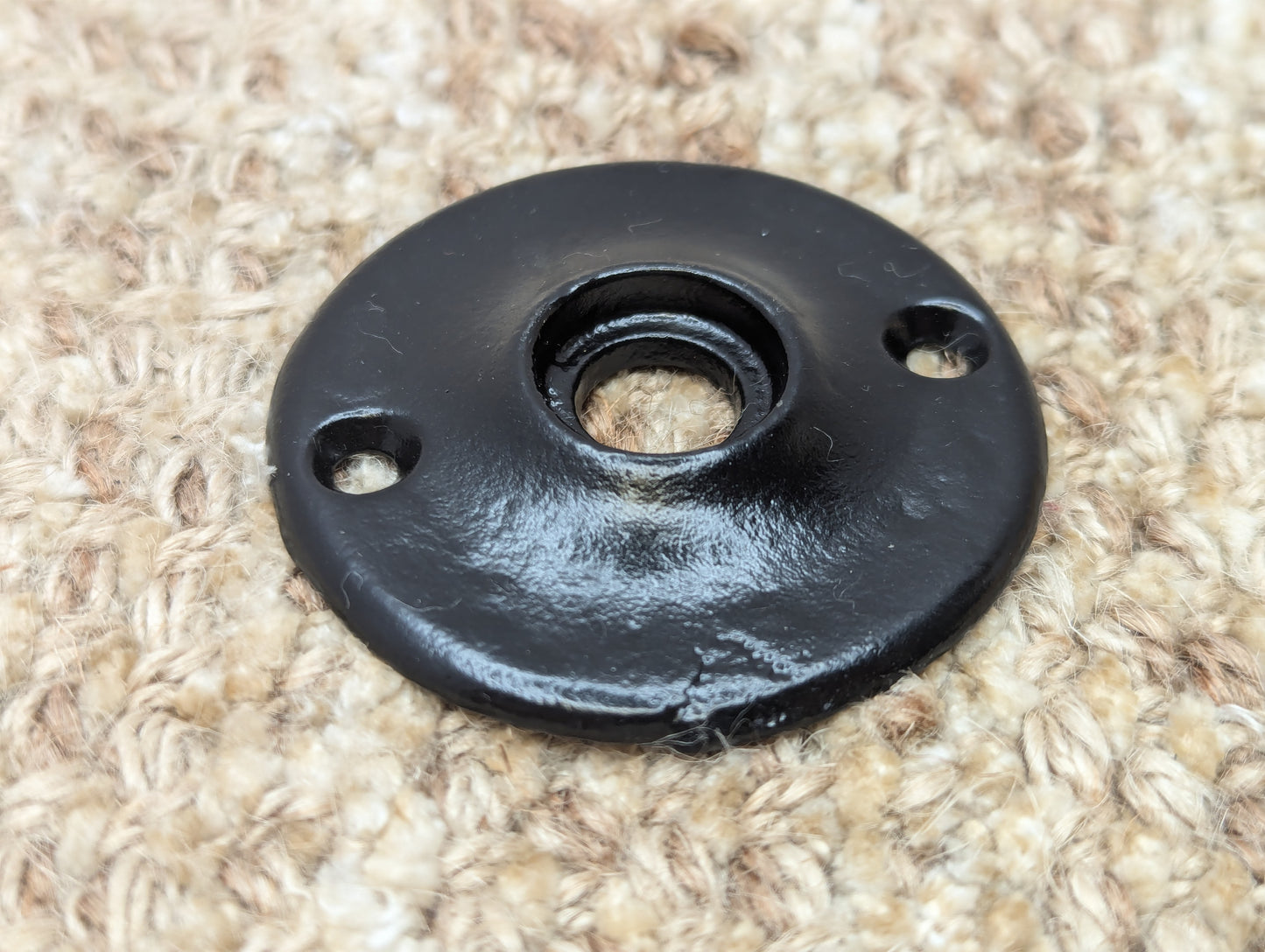 2 1/8" Antique Cast Iron Rosette Escutcheon For Door Knob