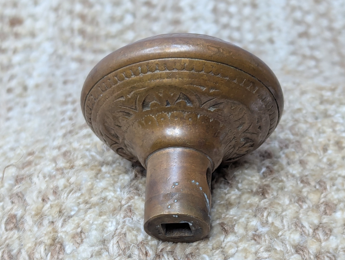 2 1/4" Antique Decorative Cast Brass Door Knob