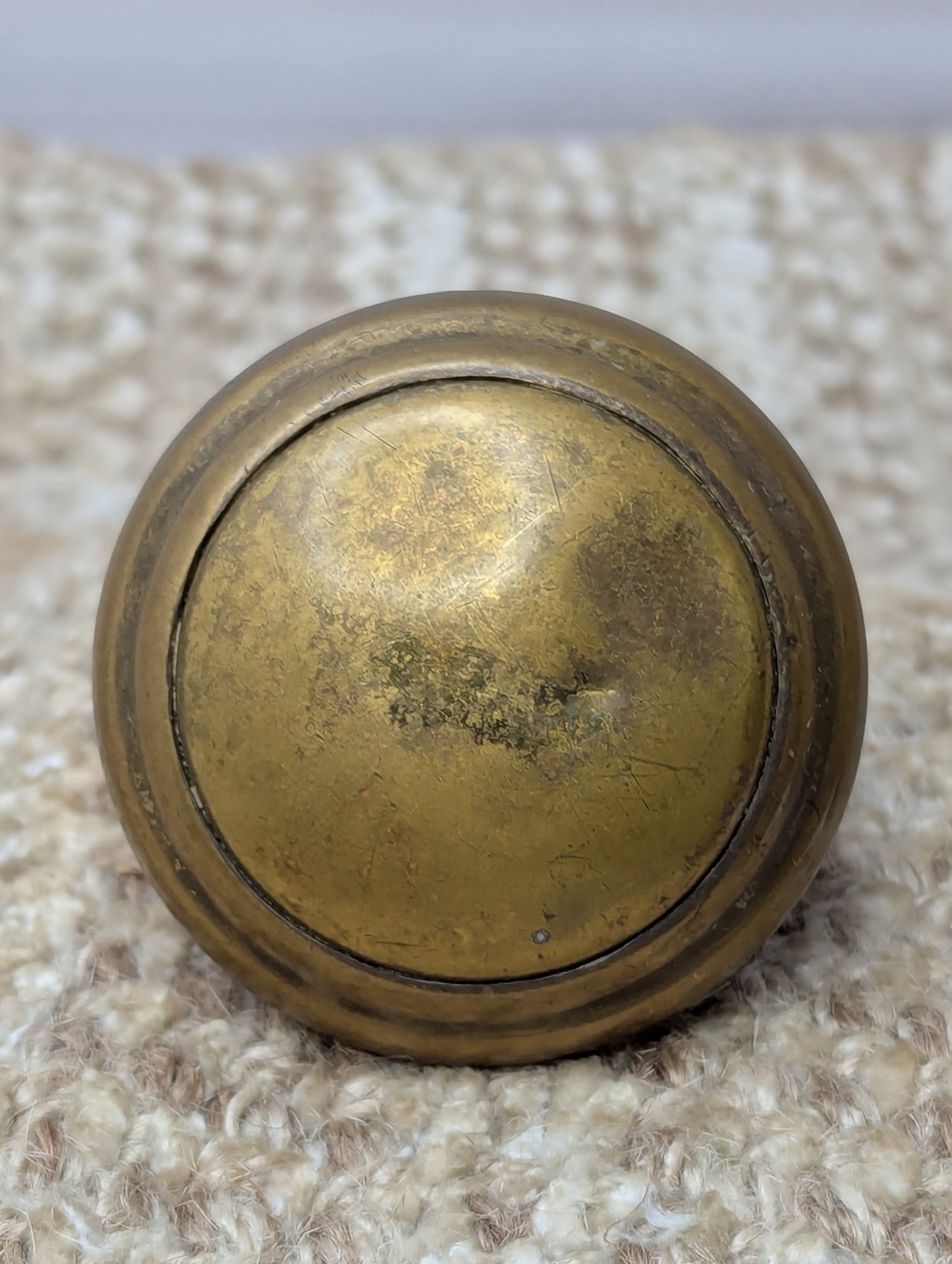 2" Antique Decorative Stamped Brass Door Knob