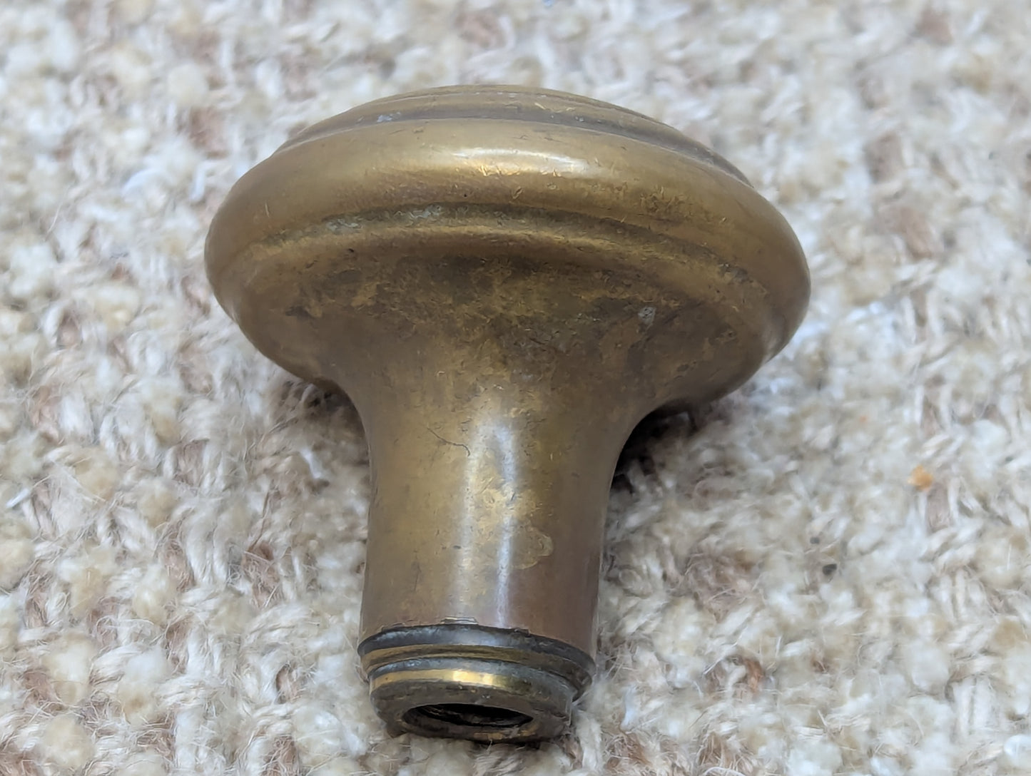 2" Antique Decorative Stamped Brass Door Knob