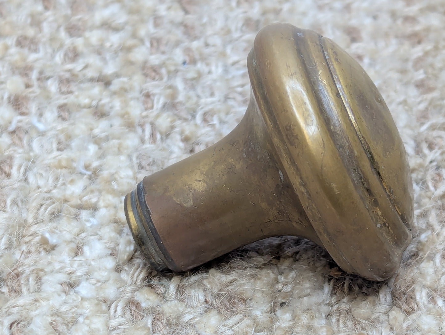 2" Antique Decorative Stamped Brass Door Knob