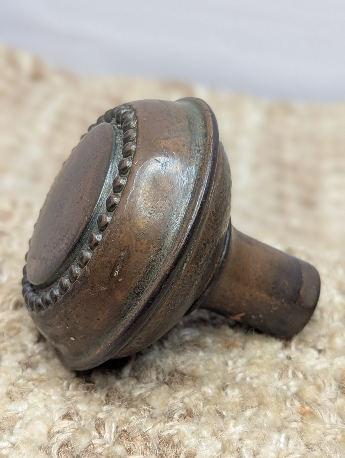 2 1/4" Antique Corbin "Princes" Stamped Steel Door Knob Set Circa 1905