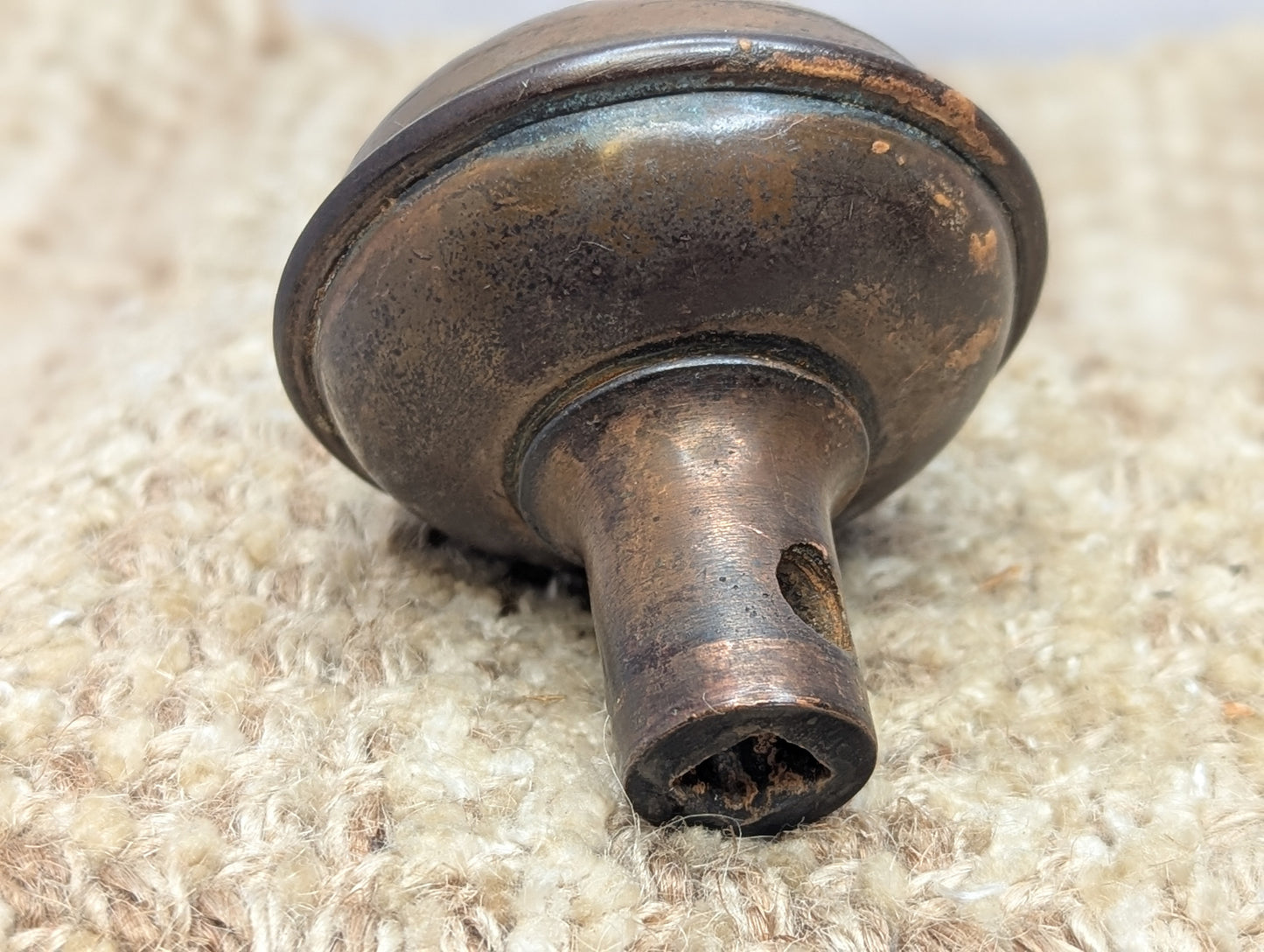2 1/4" Antique Corbin "Princes" Stamped Steel Door Knob Set Circa 1905