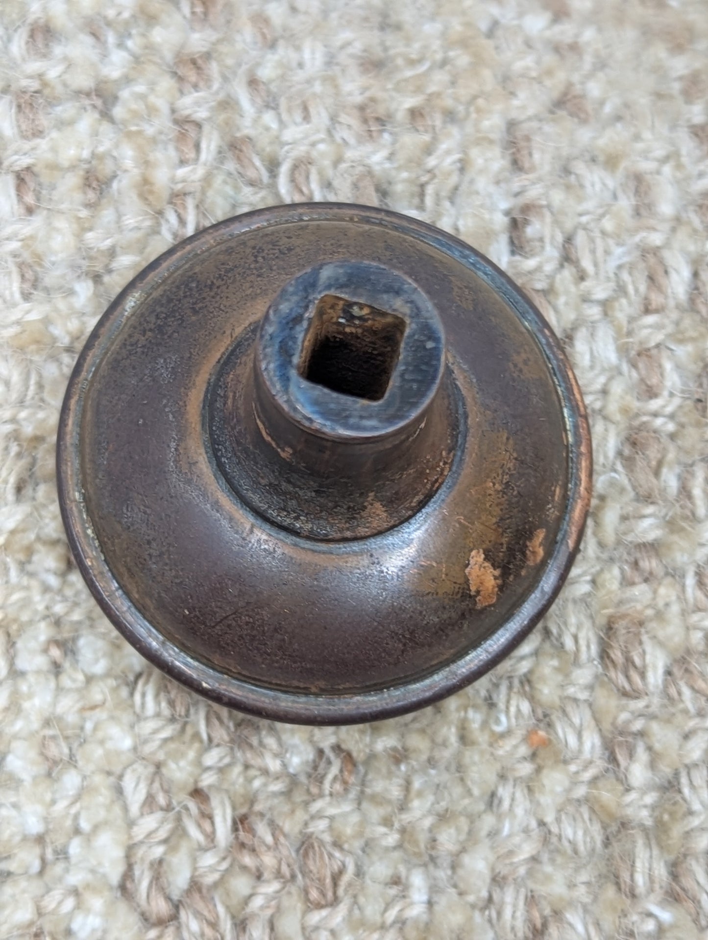 2 1/4" Antique Corbin "Princes" Stamped Steel Door Knob Set Circa 1905