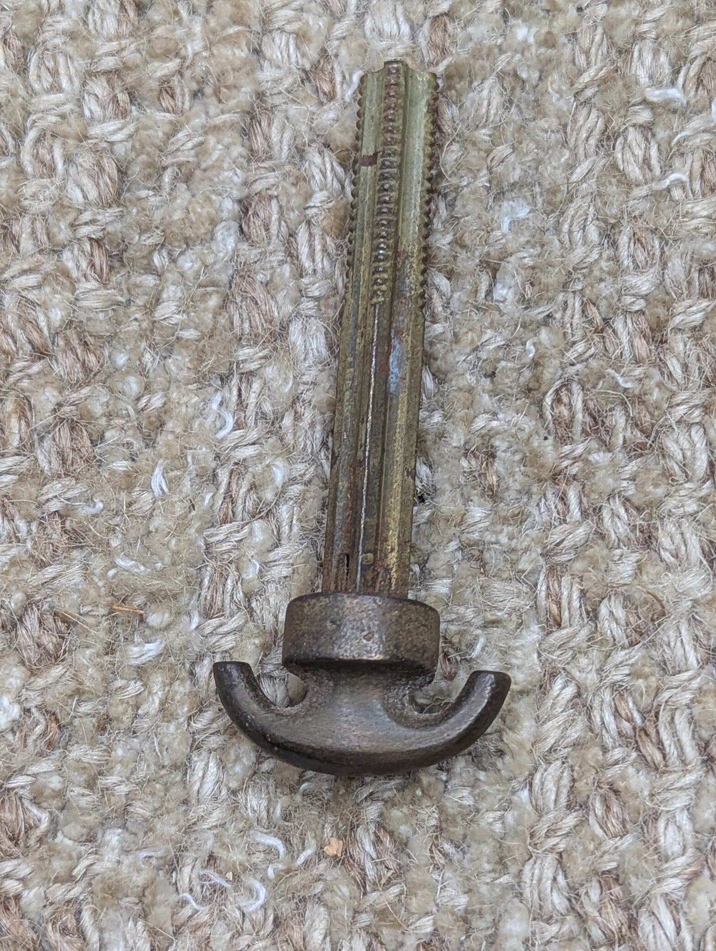 2" Antique Glass Door Knob With Thumb Turn