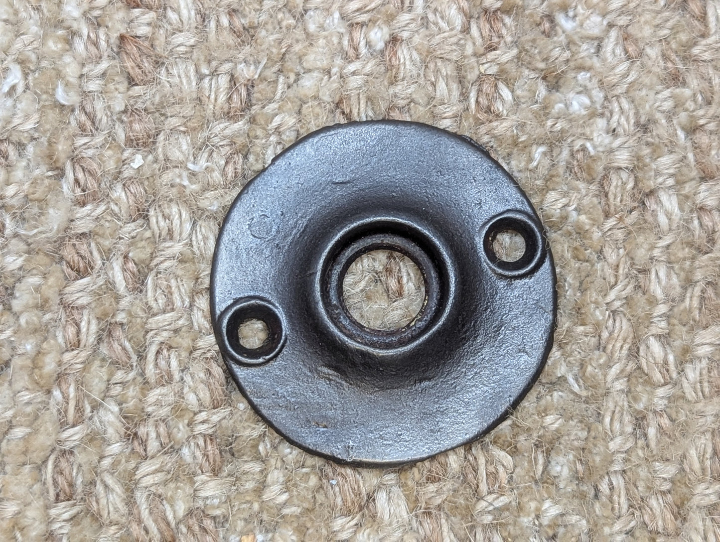 2" Antique Cast Iron Rosette Escutcheon For Door Knob
