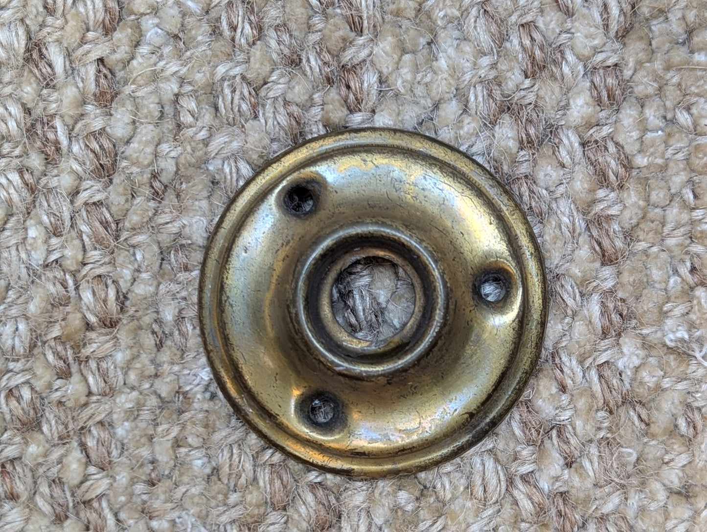 2" Antique Brass Rosette Escutcheon For Door Knob