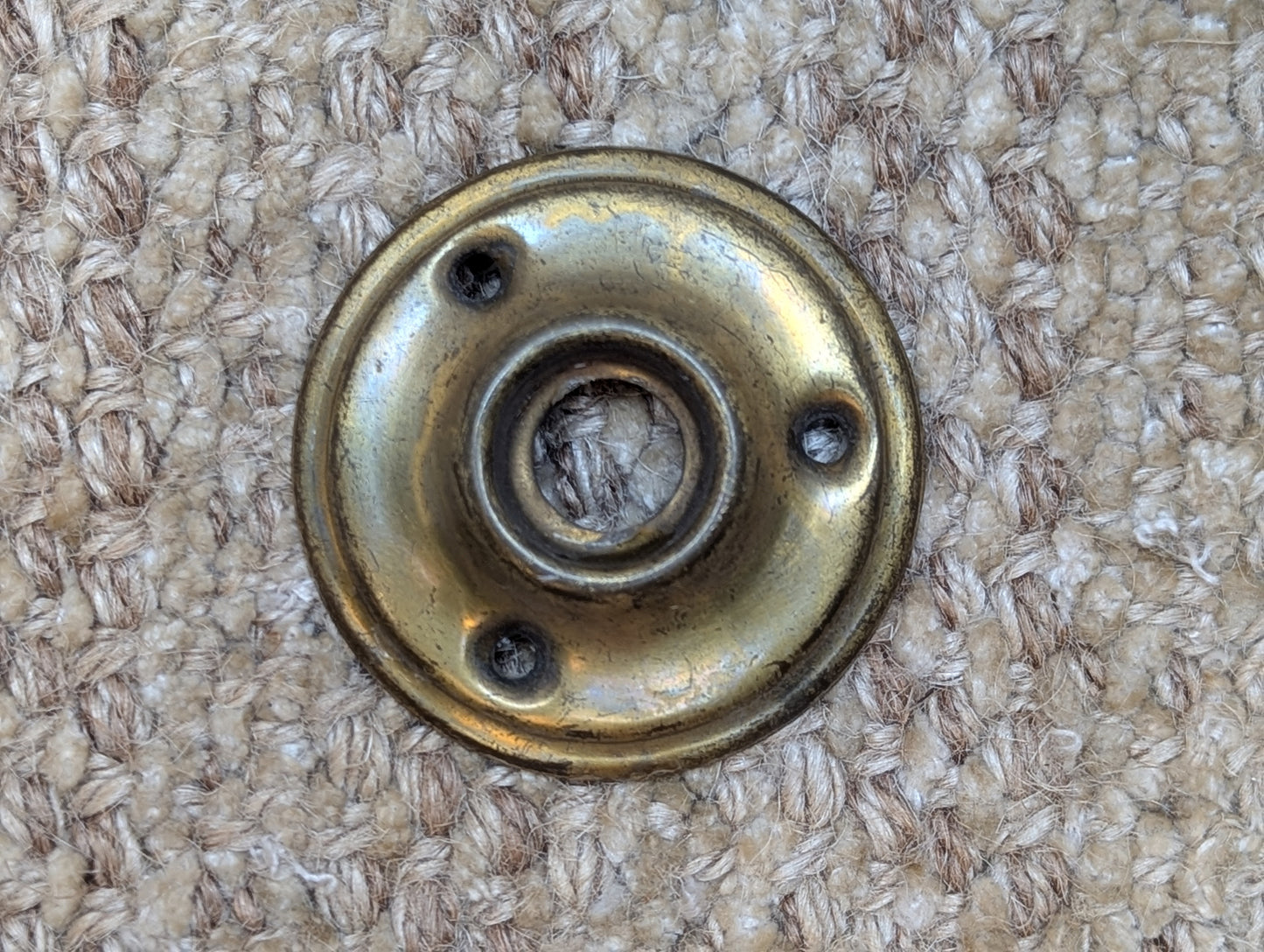 2" Antique Brass Rosette Escutcheon For Door Knob