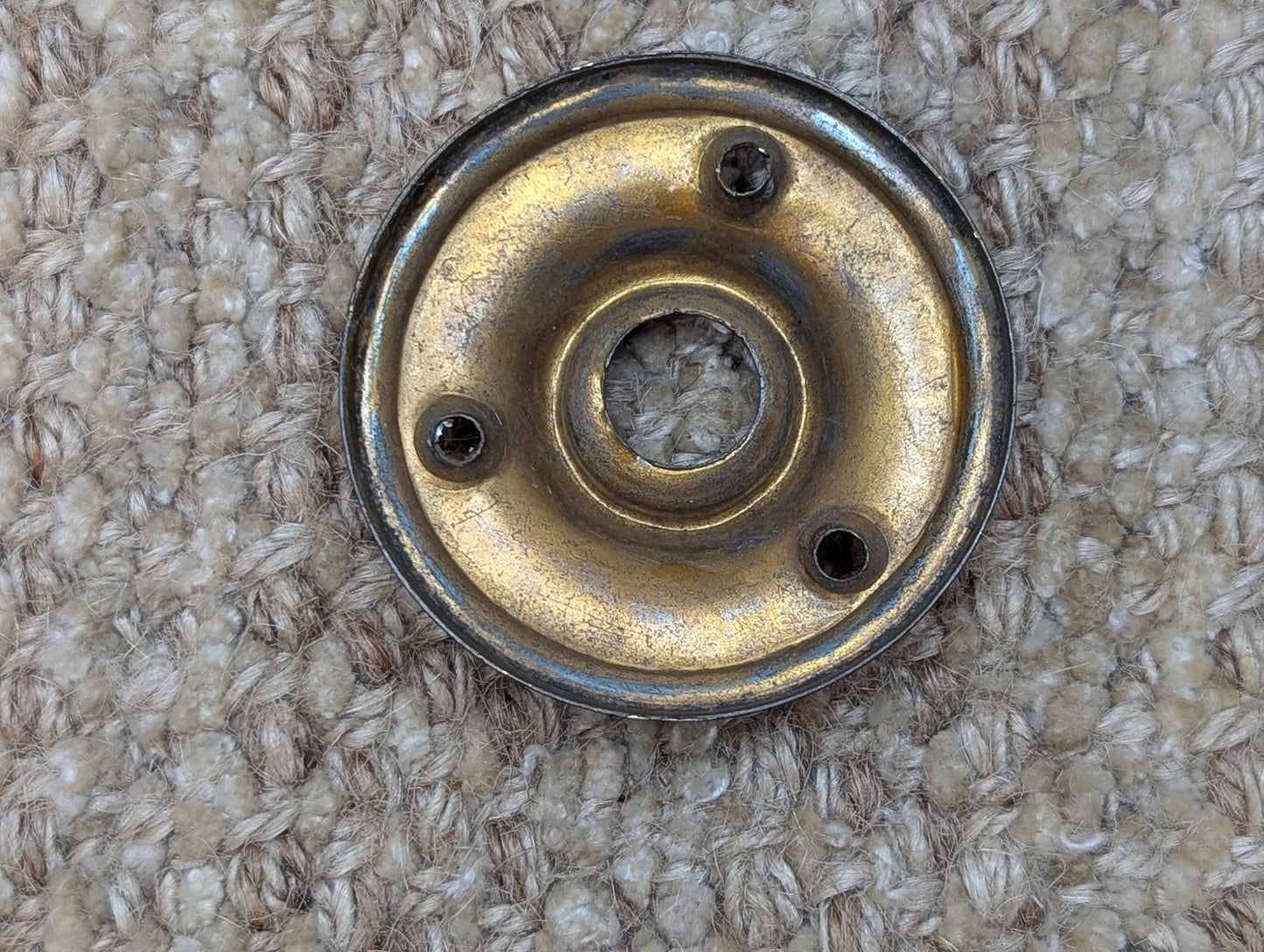 2" Antique Brass Rosette Escutcheon For Door Knob