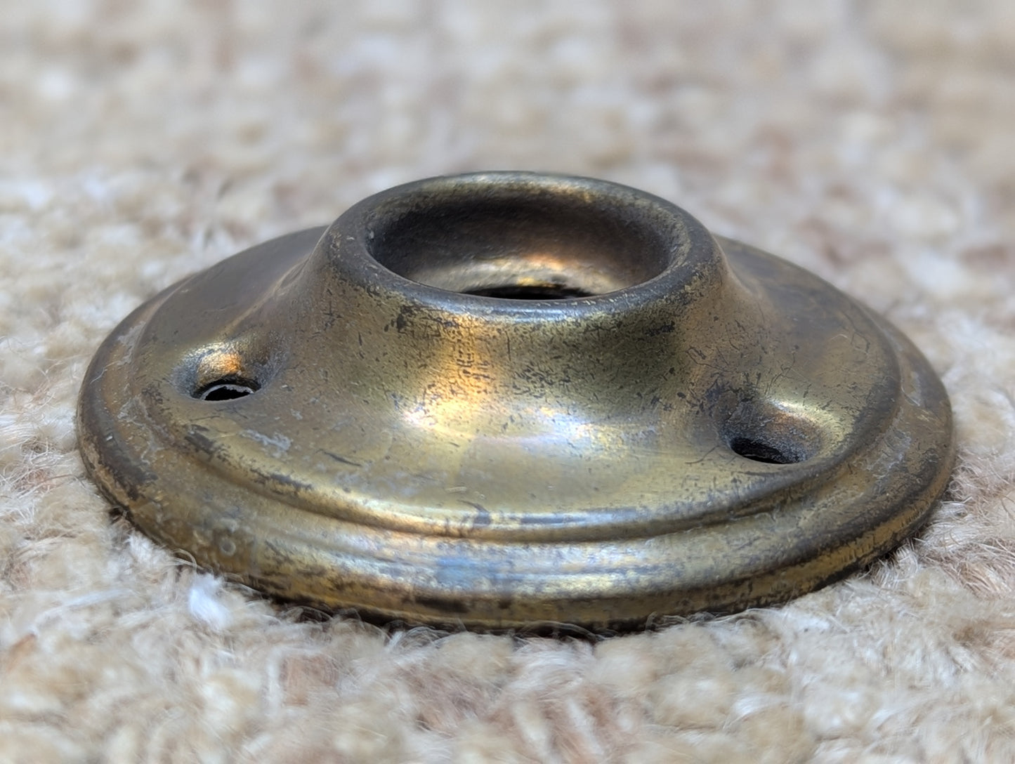 2" Antique Brass Rosette Escutcheon For Door Knob