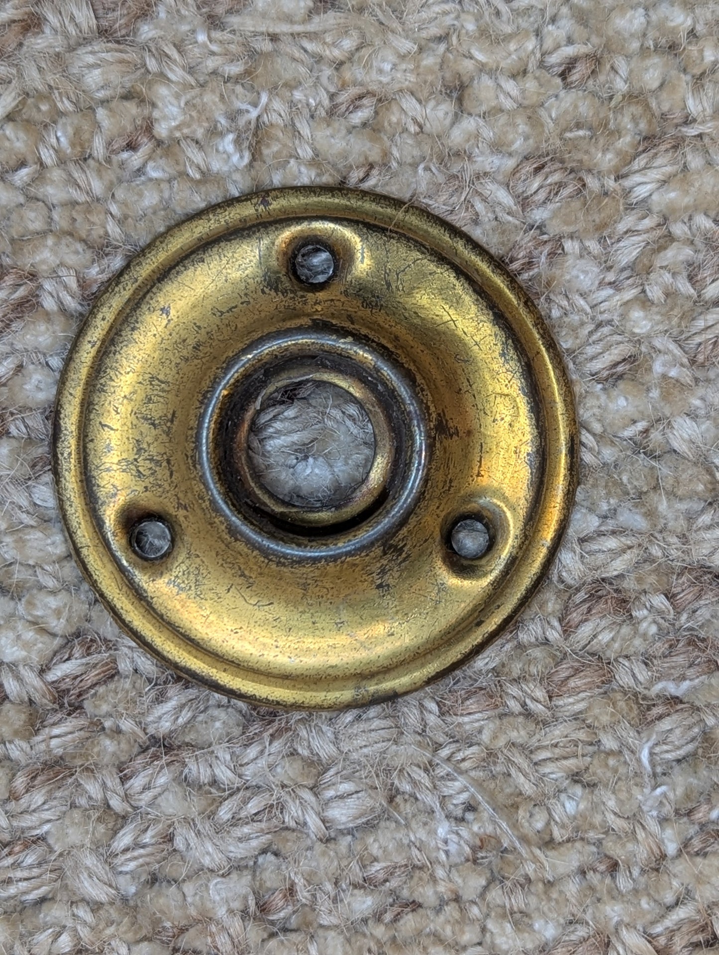 2" Antique Brass Rosette Escutcheon For Door Knob