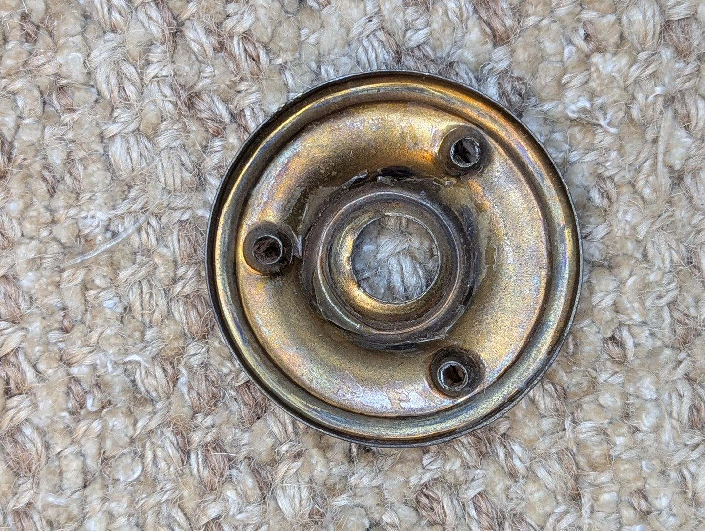 2" Antique Brass Rosette Escutcheon For Door Knob