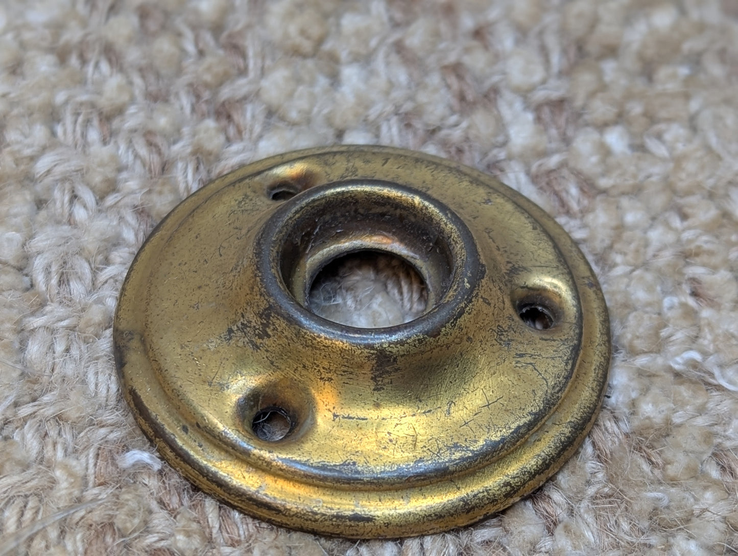 2" Antique Brass Rosette Escutcheon For Door Knob