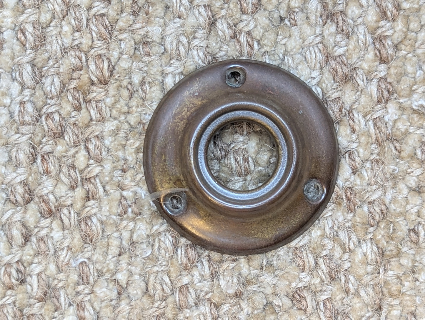 2" Antique Brass Rosette Escutcheon For Door Knob