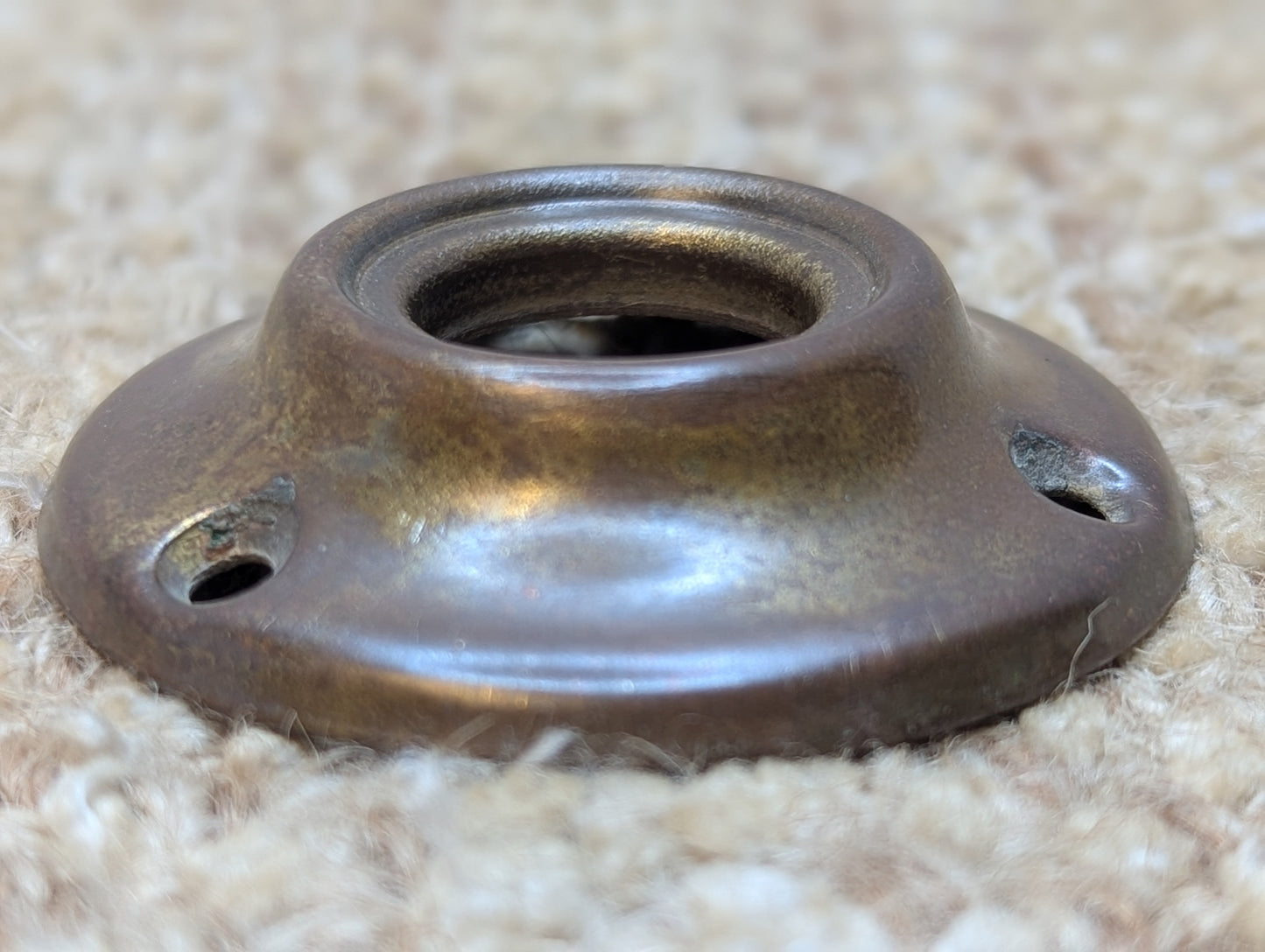 2" Antique Brass Rosette Escutcheon For Door Knob