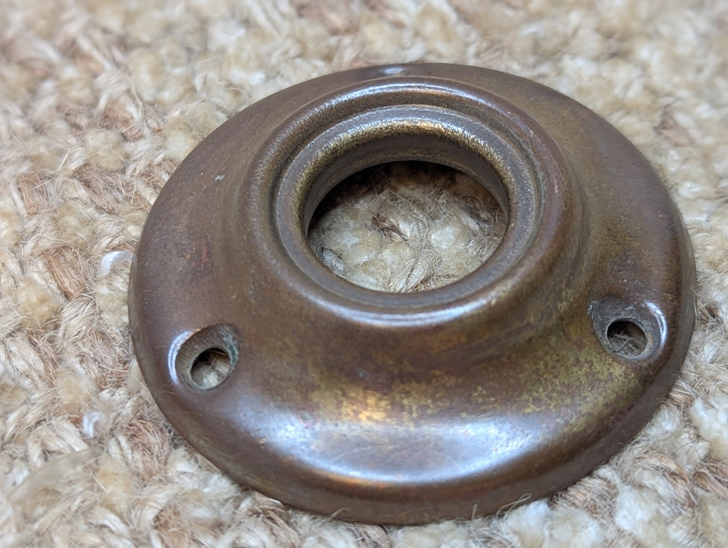 2" Antique Brass Rosette Escutcheon For Door Knob