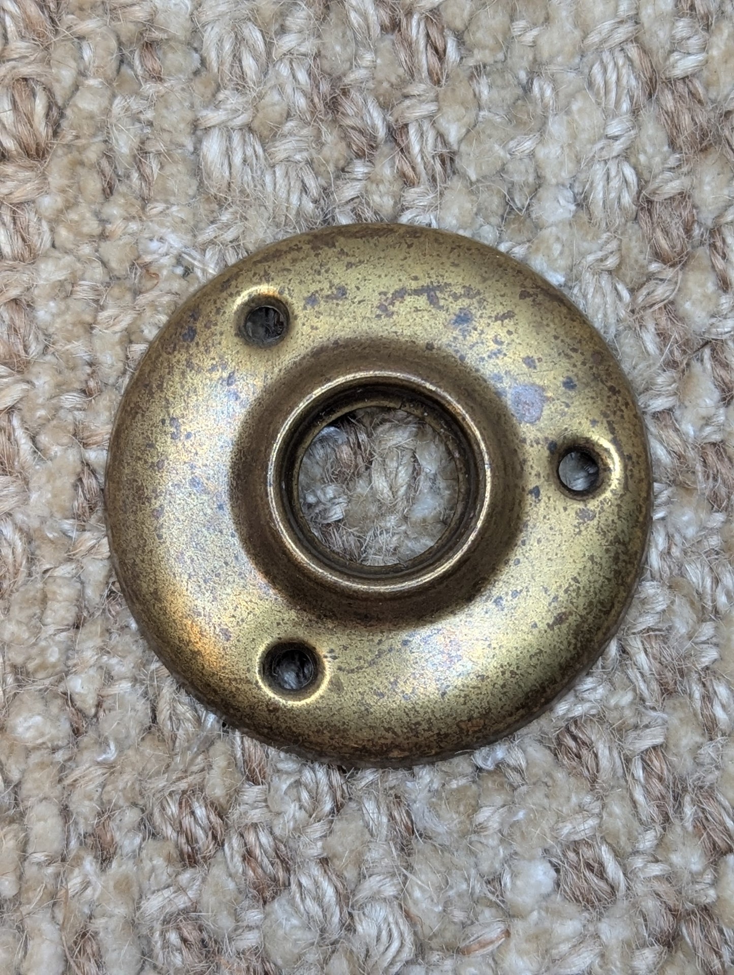 2" Antique Brass Rosette Escutcheon For Door Knob