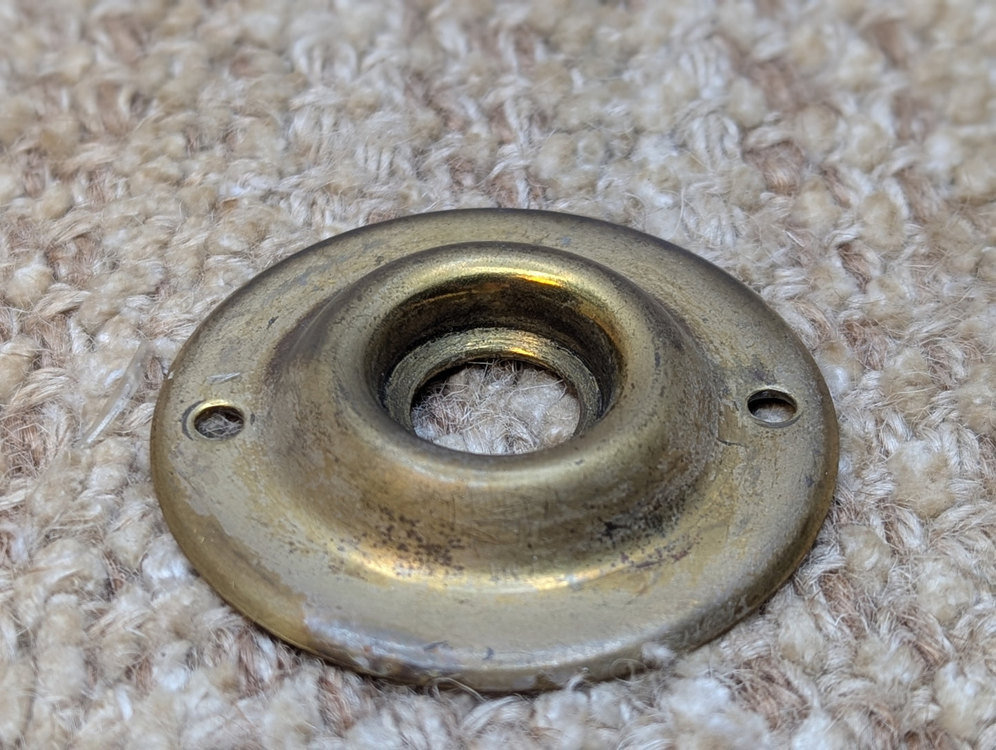 2 1/8" Antique Brass Rosette Escutcheon For Door Knob