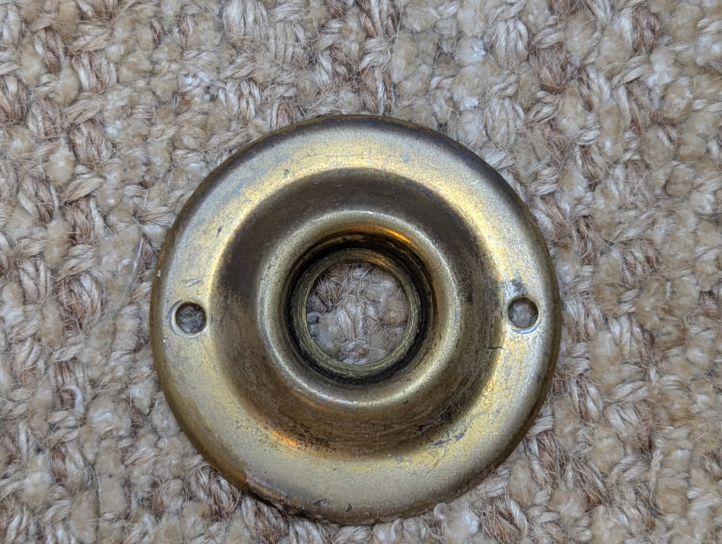 2 1/8" Antique Brass Rosette Escutcheon For Door Knob