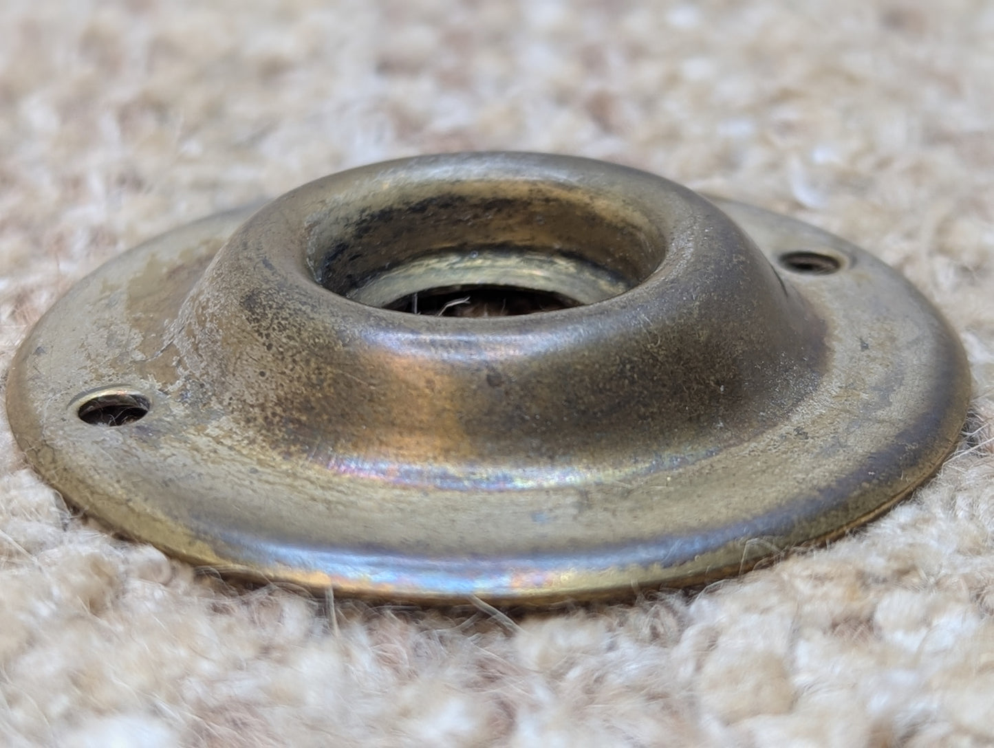 2 1/8" Antique Brass Rosette Escutcheon For Door Knob