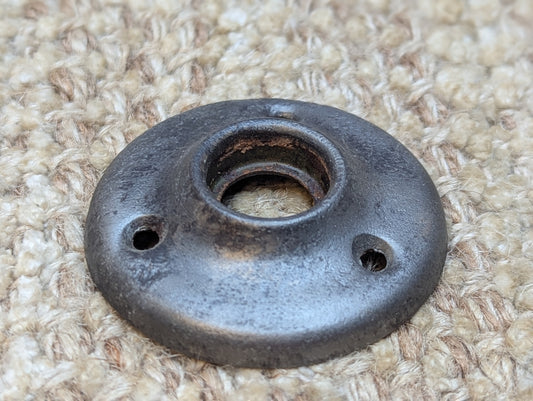 2" Antique Steel Rosette Escutcheon For Door Knob