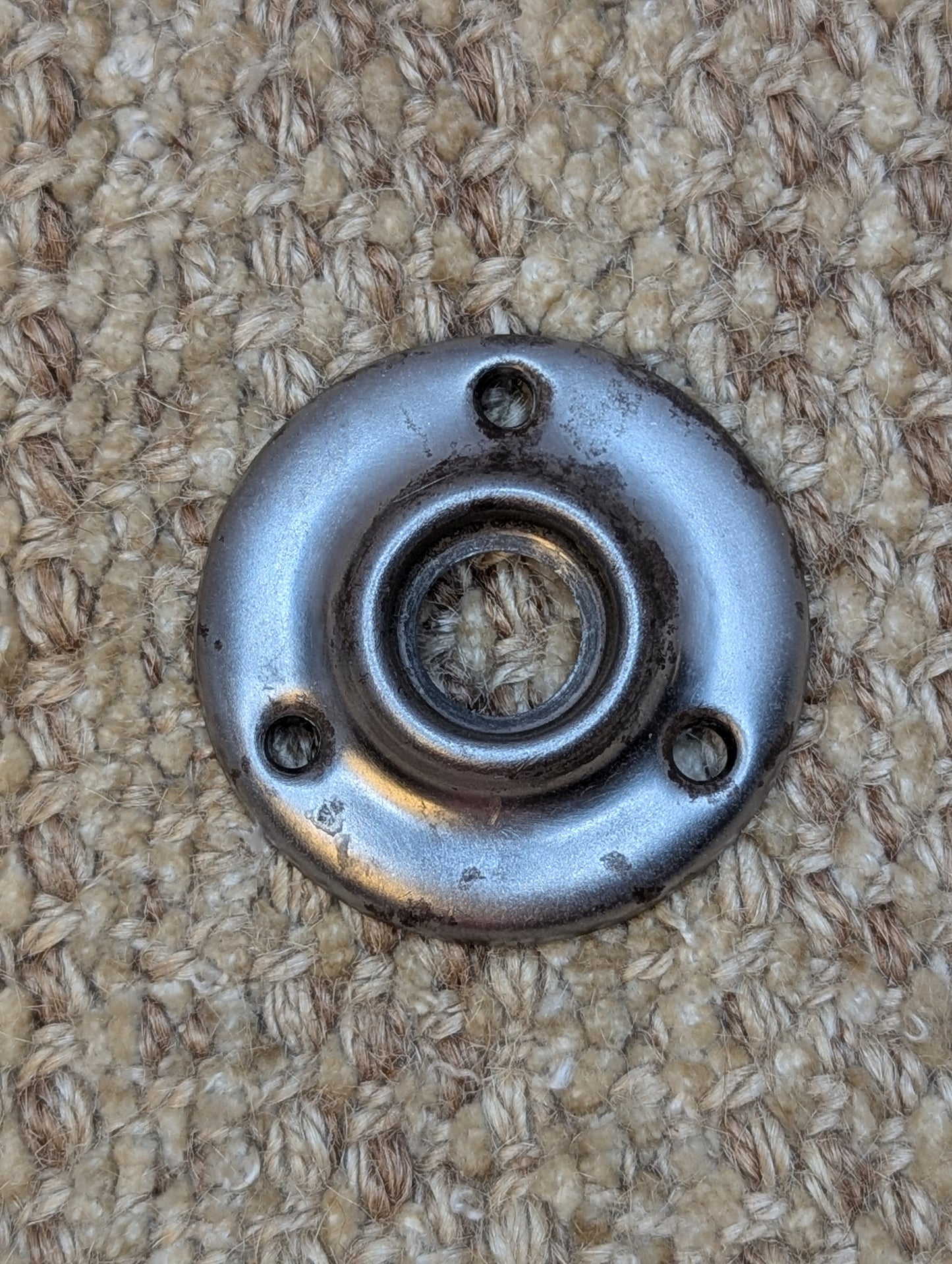 2" Antique Steel Rosette Escutcheon For Door Knob
