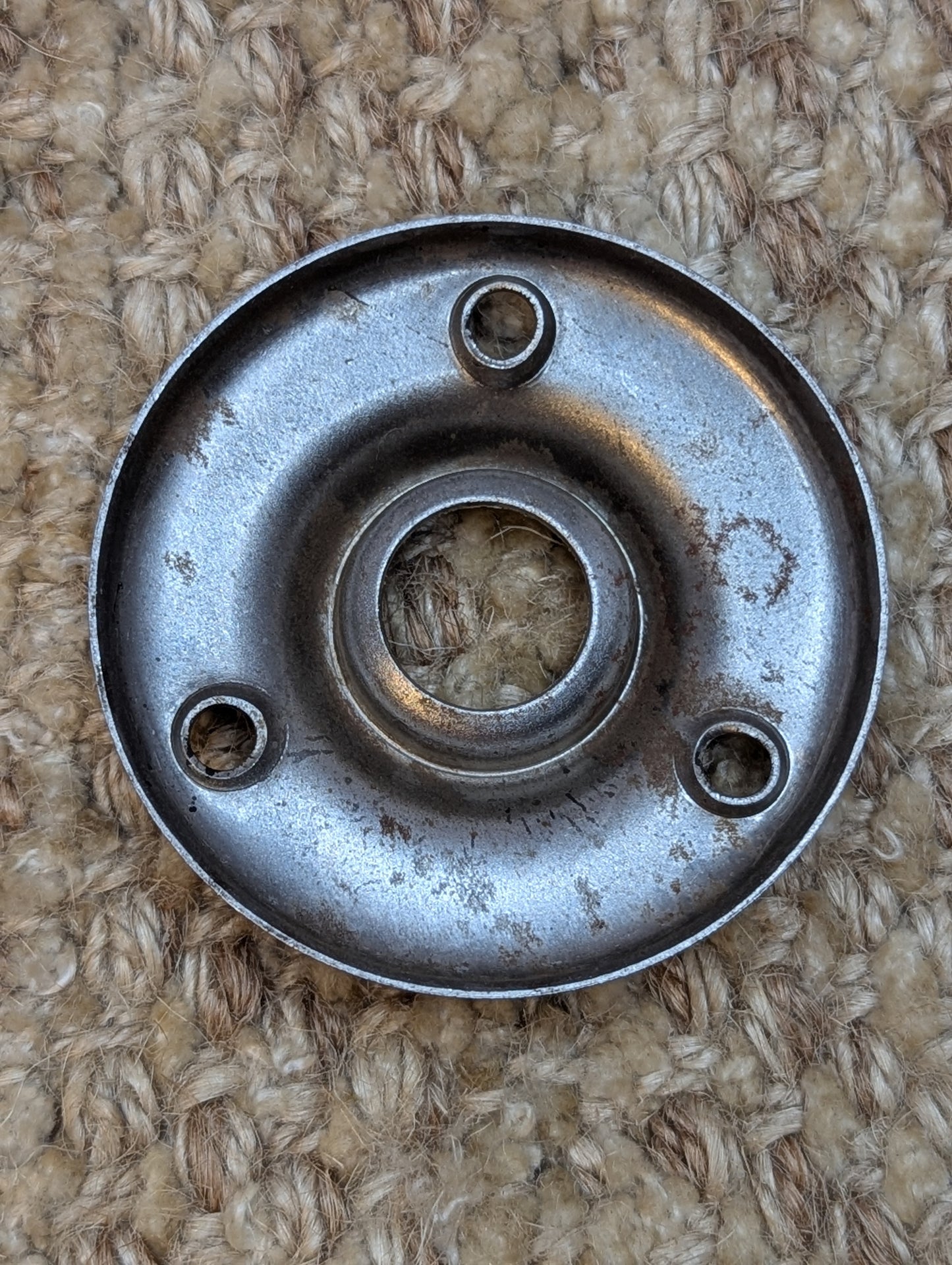 2" Antique Steel Rosette Escutcheon For Door Knob