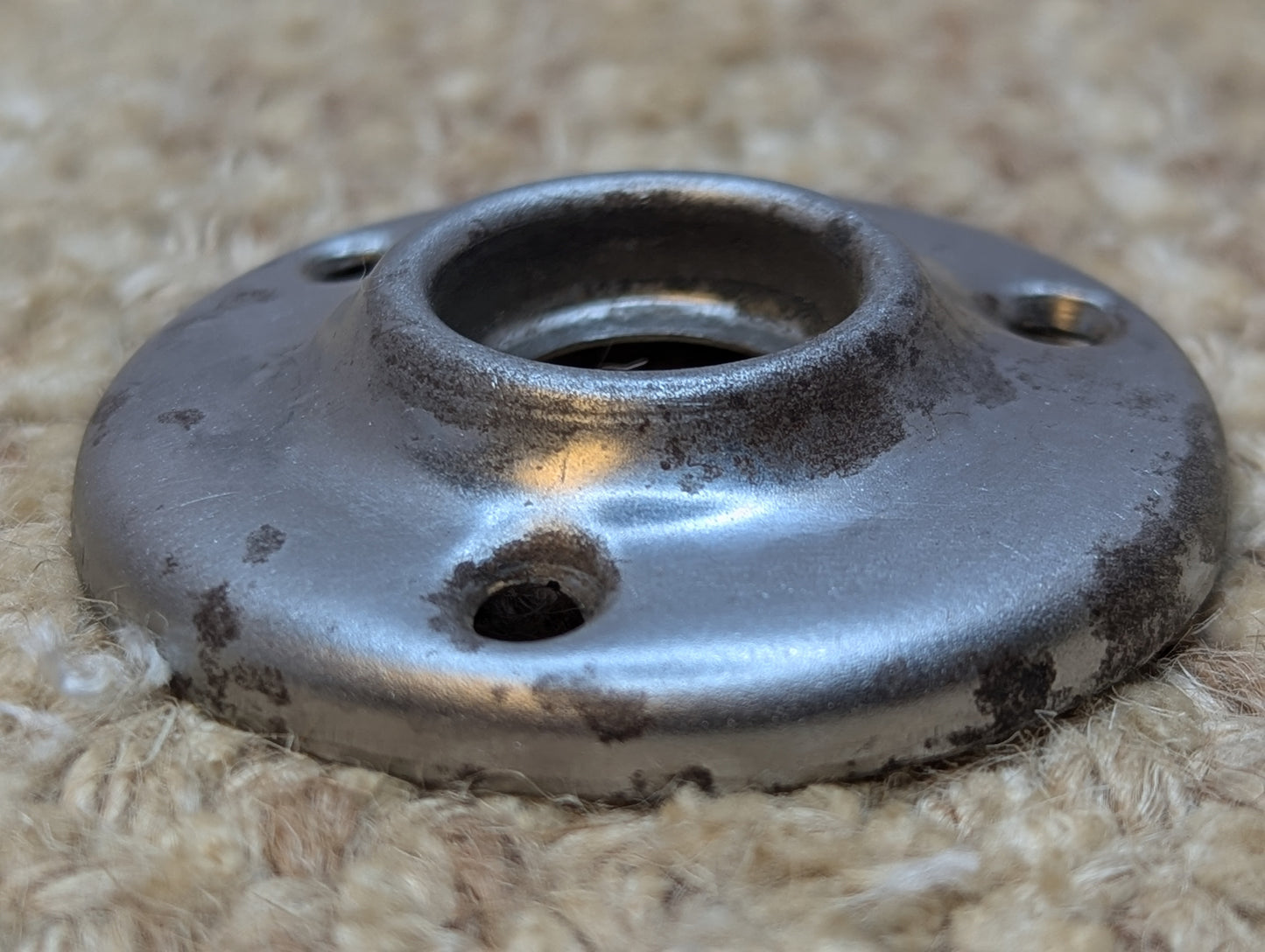 2" Antique Steel Rosette Escutcheon For Door Knob