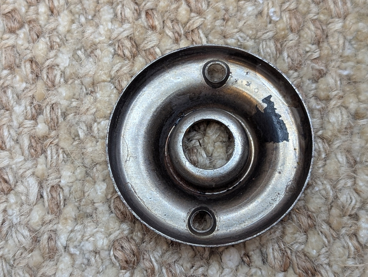 2" Antique Steel Rosette Escutcheon For Door Knob