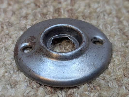2" Antique Steel Rosette Escutcheon For Door Knob