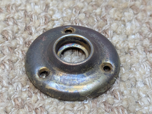 2" Antique Brass Plated Steel Rosette Escutcheon For Door Knob