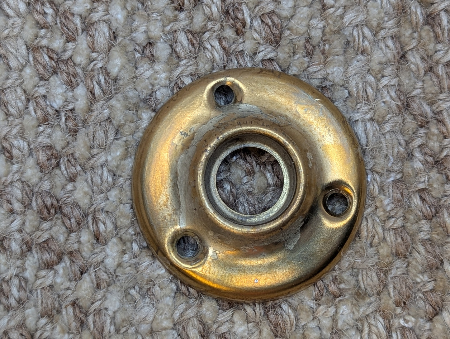 2" Antique Brass Plated Steel Rosette Escutcheon For Door Knob