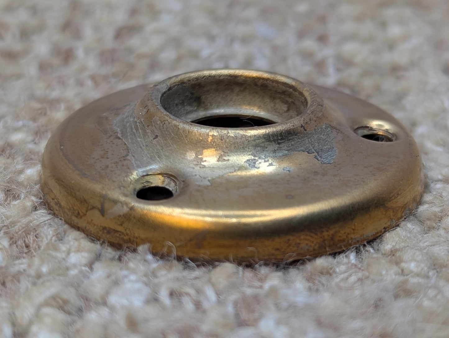 2" Antique Brass Plated Steel Rosette Escutcheon For Door Knob