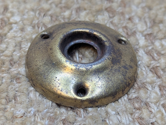 2" Antique Brass Plated Steel Rosette Escutcheon For Door Knob