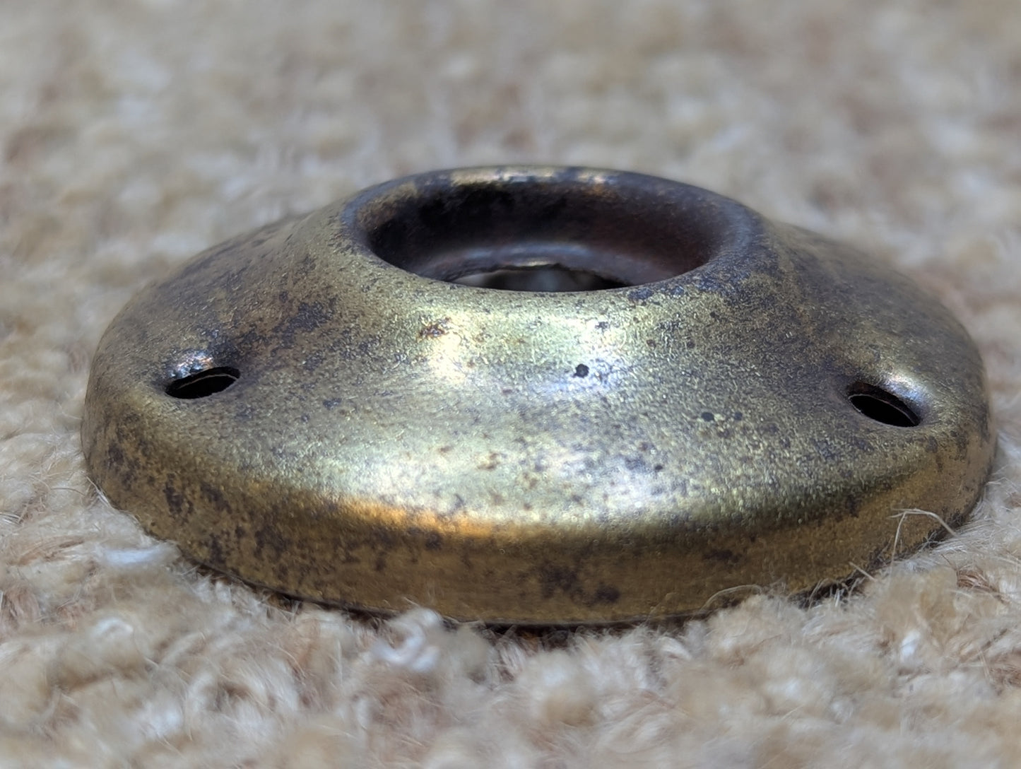 2" Antique Brass Plated Steel Rosette Escutcheon For Door Knob