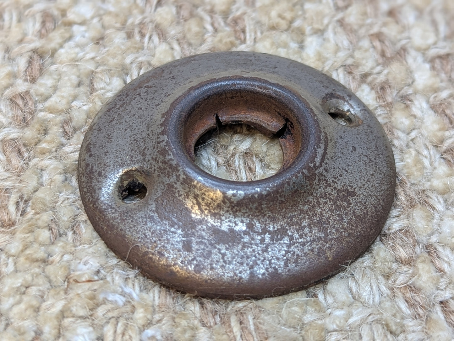 2" Antique Brass Plated Steel Rosette Escutcheon For Door Knob