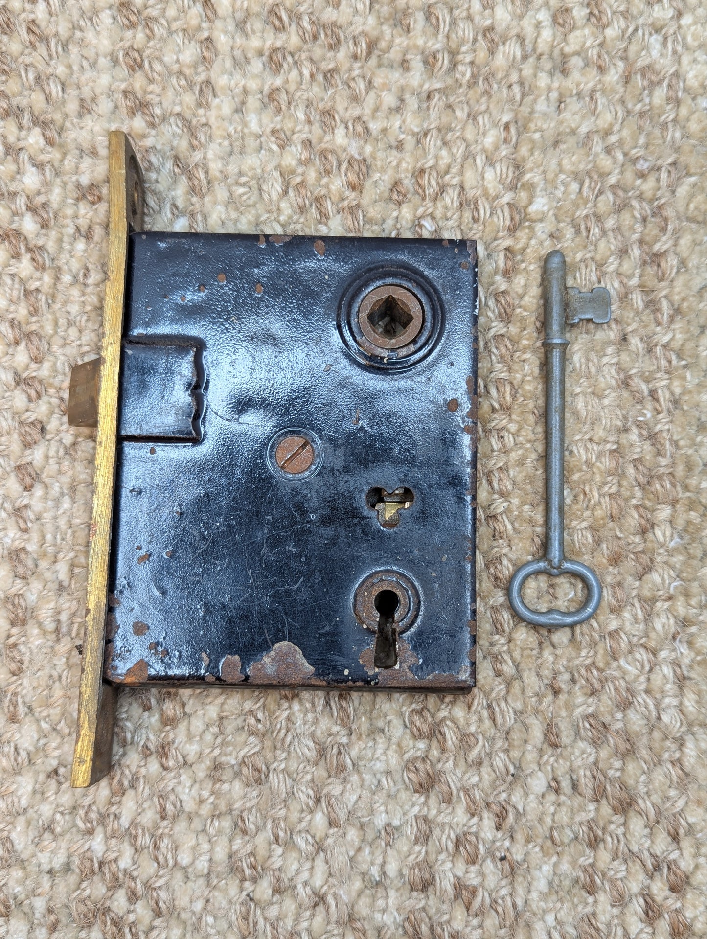 Antique Interior Mortise Lock Door Hardware #900 With Key