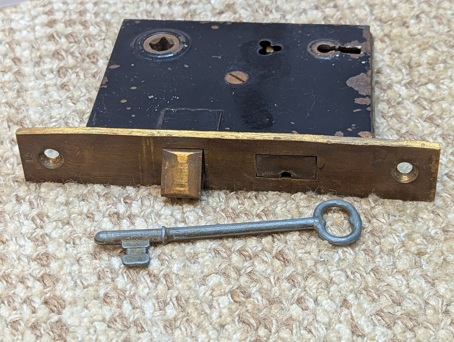 Antique Interior Mortise Lock Door Hardware #900 With Key
