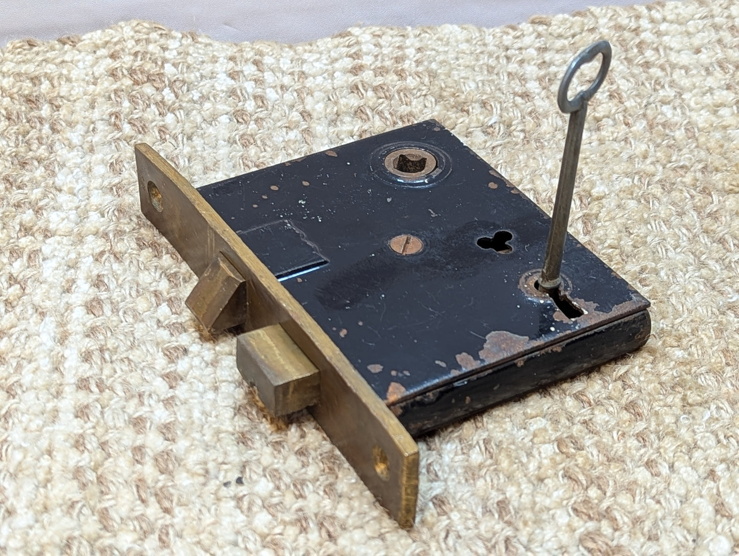 Antique Interior Mortise Lock Door Hardware #900 With Key