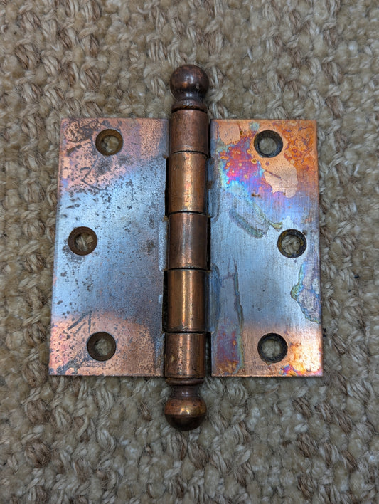 3" x 3" Antique National Ball Tip Door Hinge