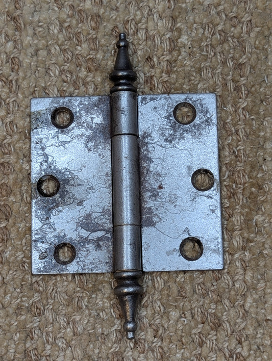3 9/16" x 3 3/8" Antique Steeple Tip Door Hinge